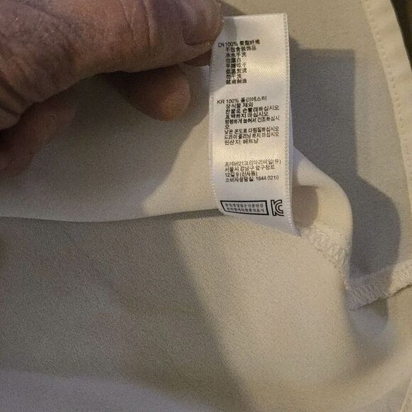 Y2K Forever 21 M Embroidered Eyelet Lace Mesh Collared Top Whimsygoth Regency - Picture 8 of 8